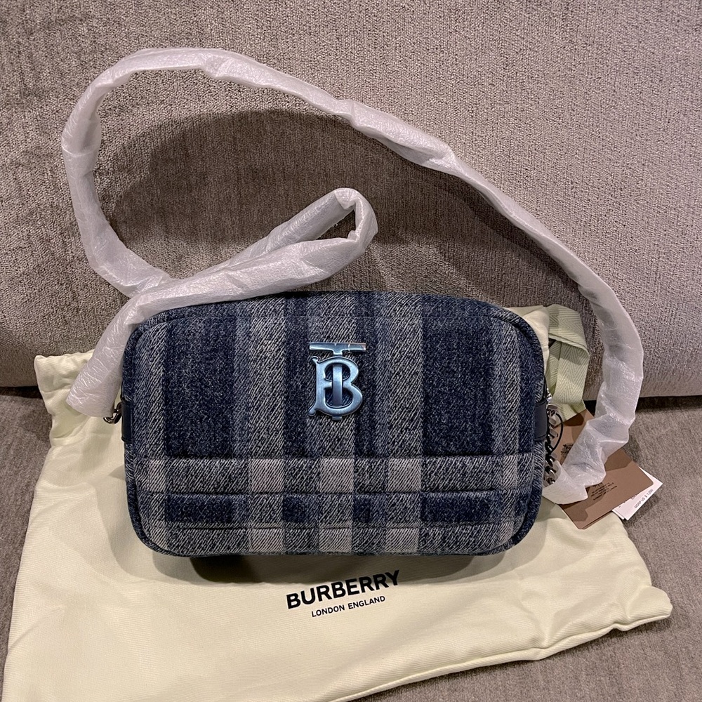 BNWT Burberry Lola Denim Camera Bag